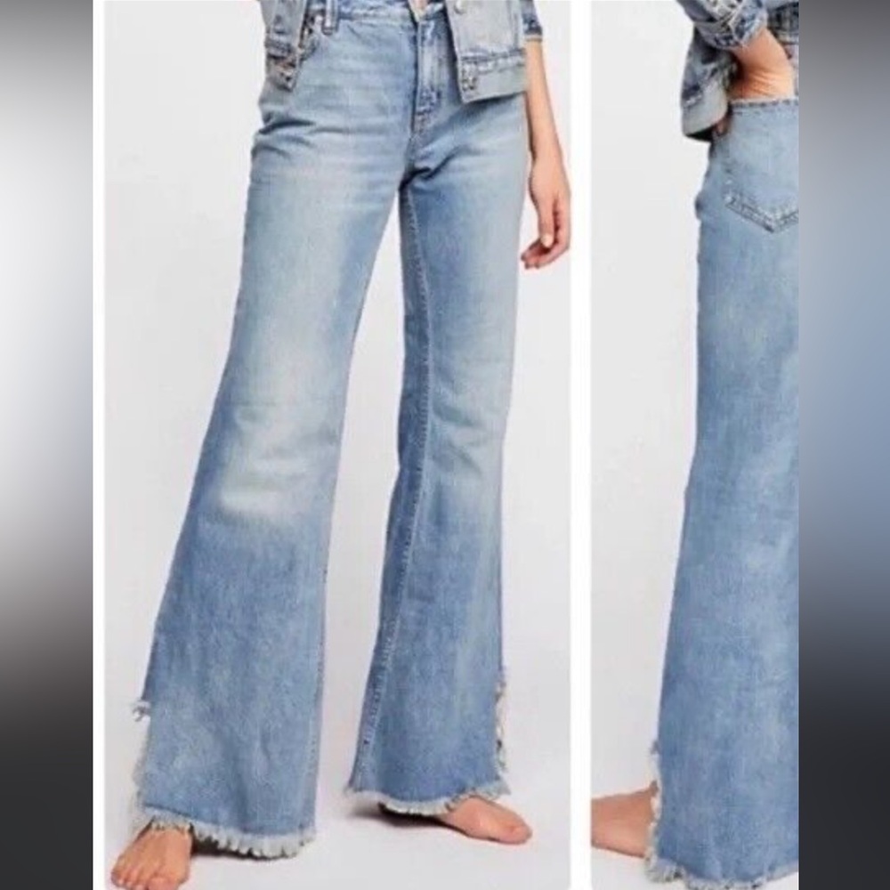 FP vintage raw hem denim